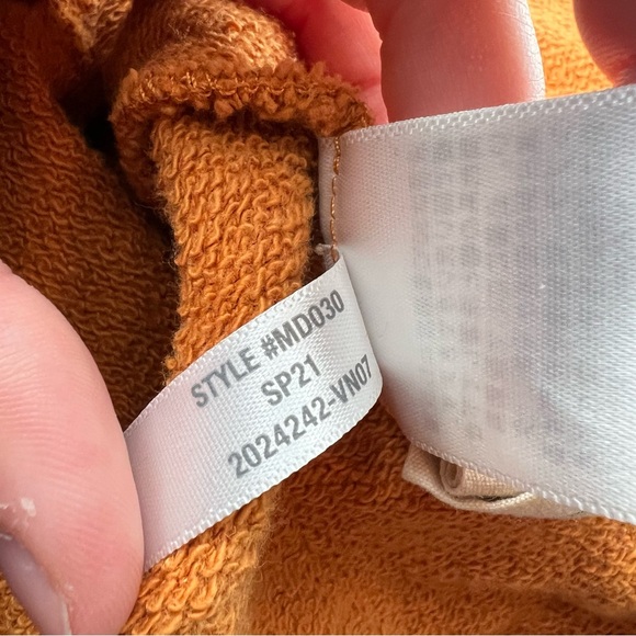 Madewell Hemp Cotton Mockneck Sweatshirt Women’s Top Fresh Cider Orange - Picture 6 of 9